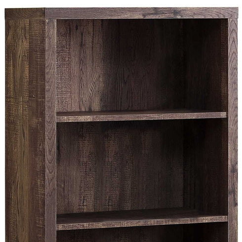 11.75" x 23.75" x 47.5" Cappuccino Particle Board Adjustable Shelves Bookshelf
